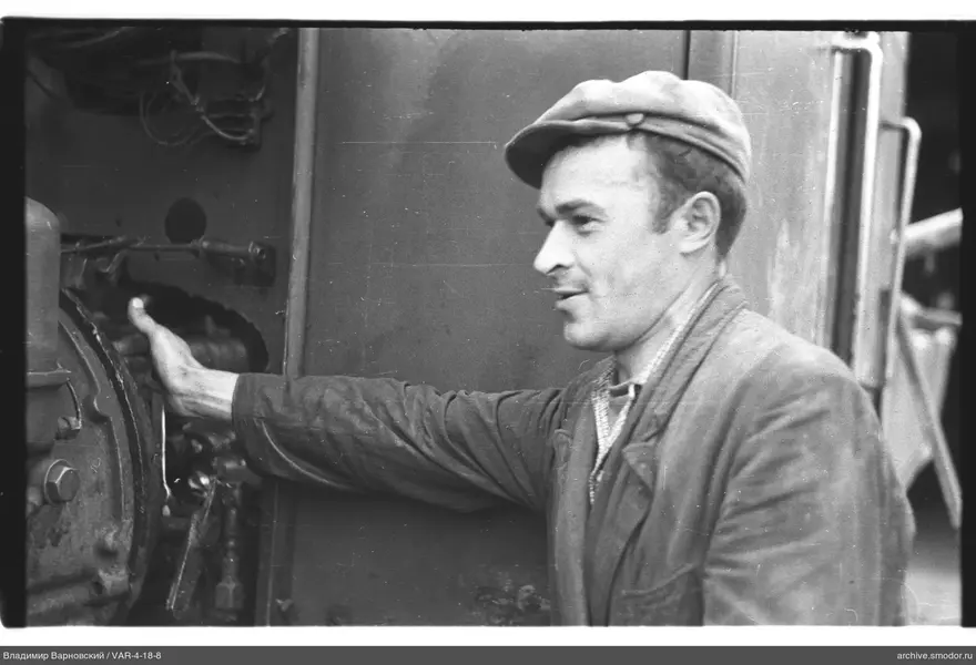 Portrait of a man with metal mechanism