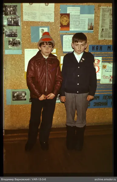Group portrait of two boys