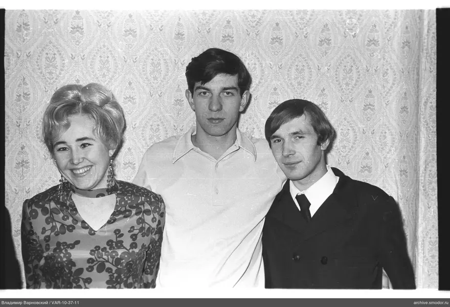 Group portrait of three people