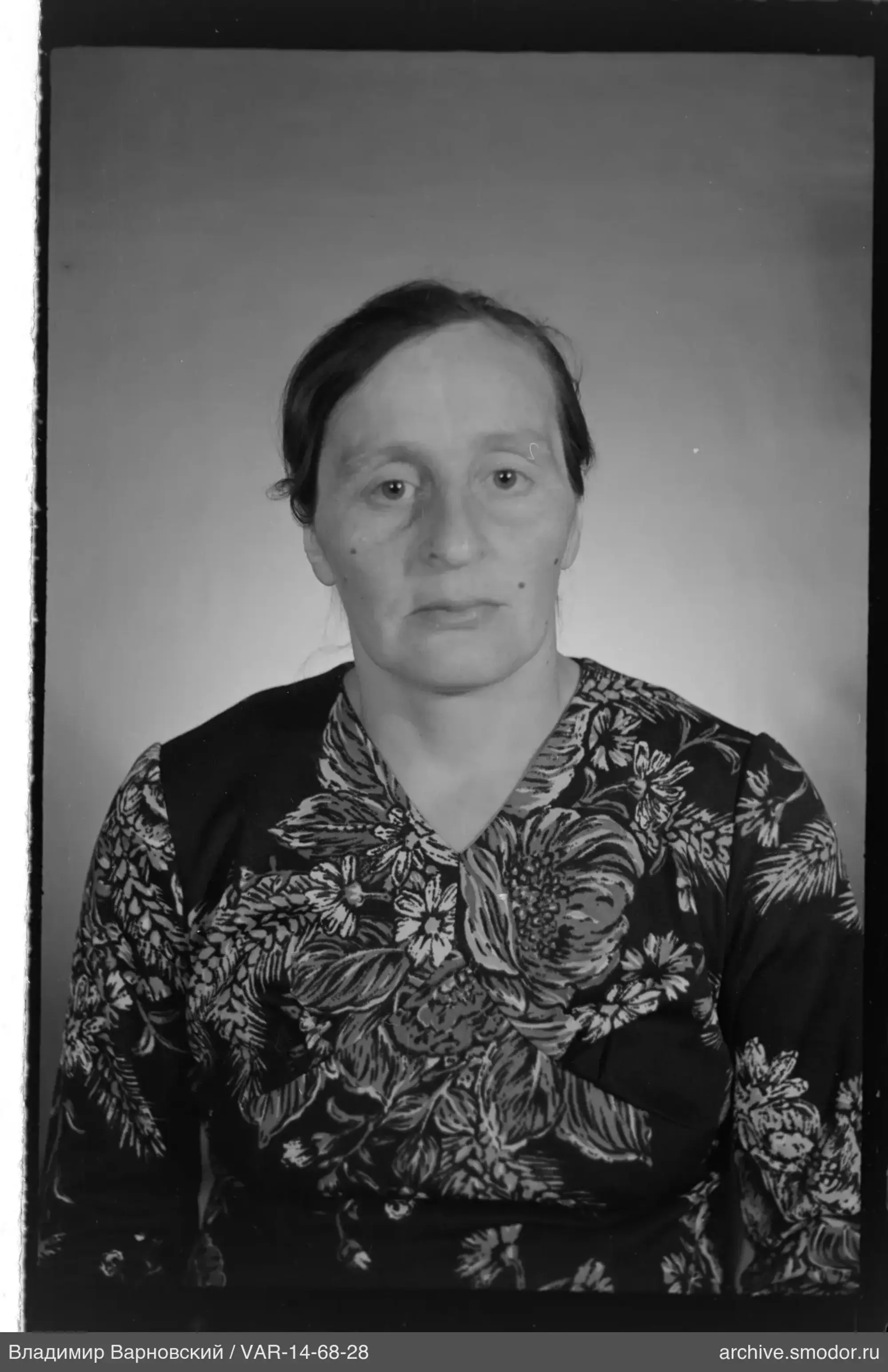 Portrait of a woman in a dark dress