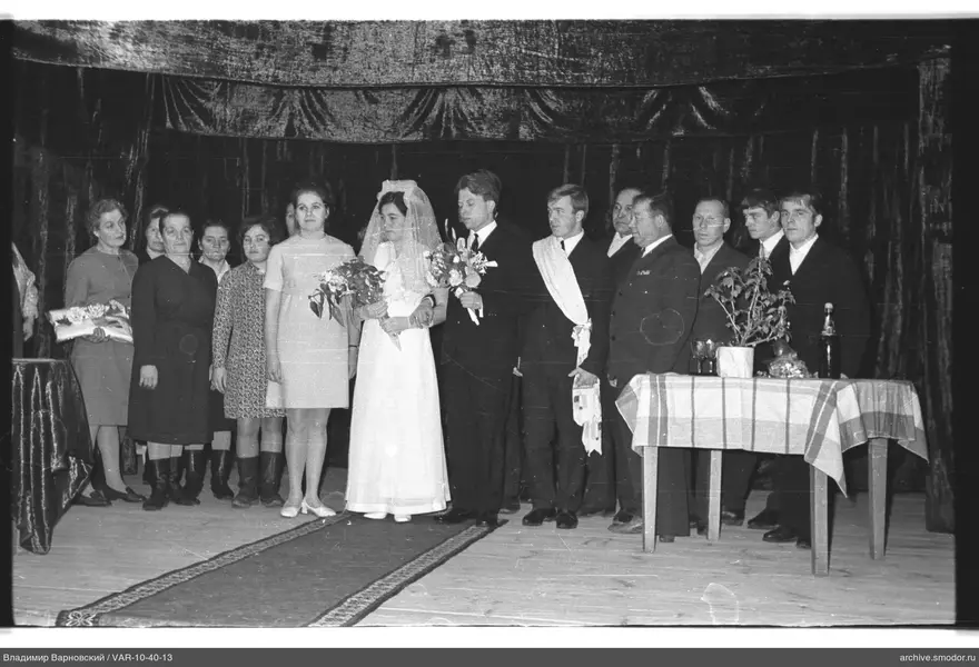 Group portrait with bride and groom