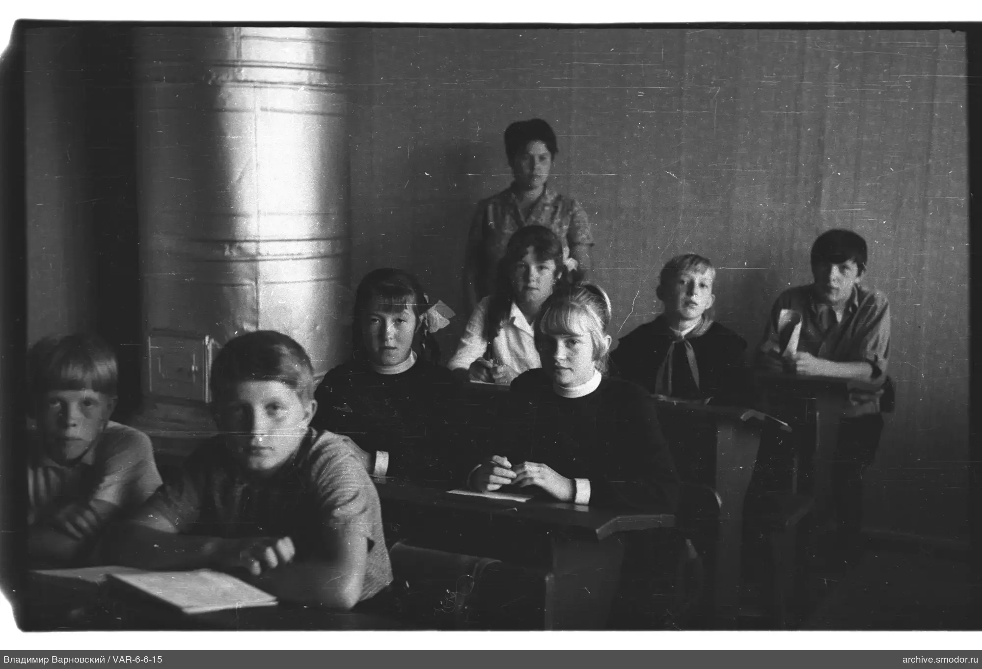 Group portrait in a classroom
