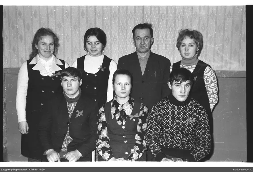 Group portrait of seven people
