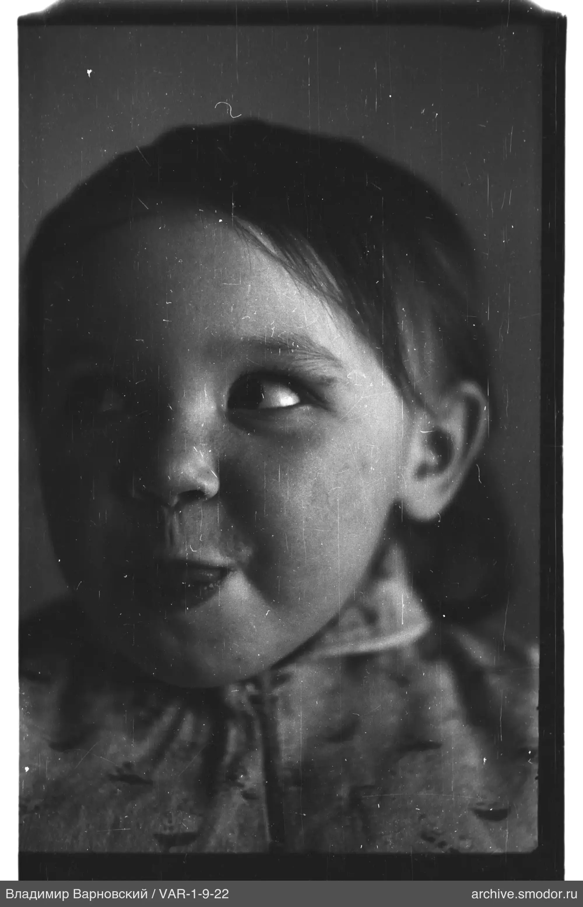 Child's portrait in profile