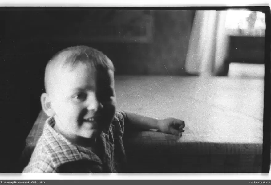 Portrait of a boy at the table