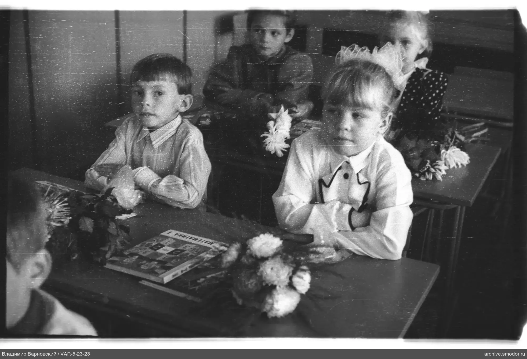 Children sitting at school desks