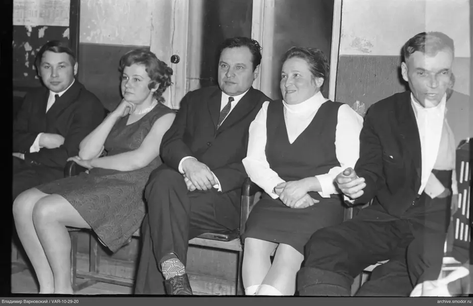 Group portrait of five people