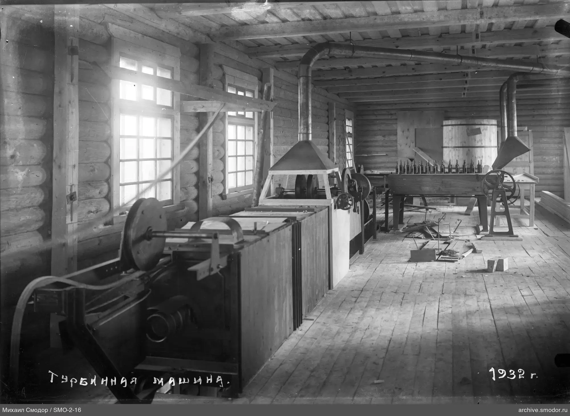 Innenraum eines Holzindustriebauwerks