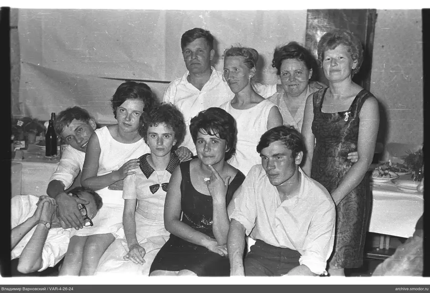 Group portrait of nine people