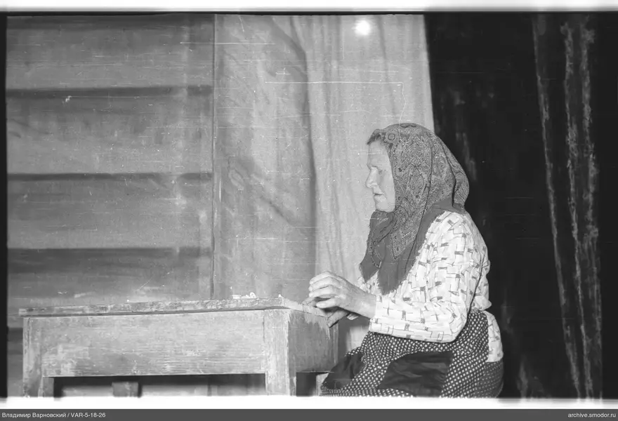 Profile portrait of a woman at the table