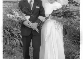 Full-length portrait of a man and woman