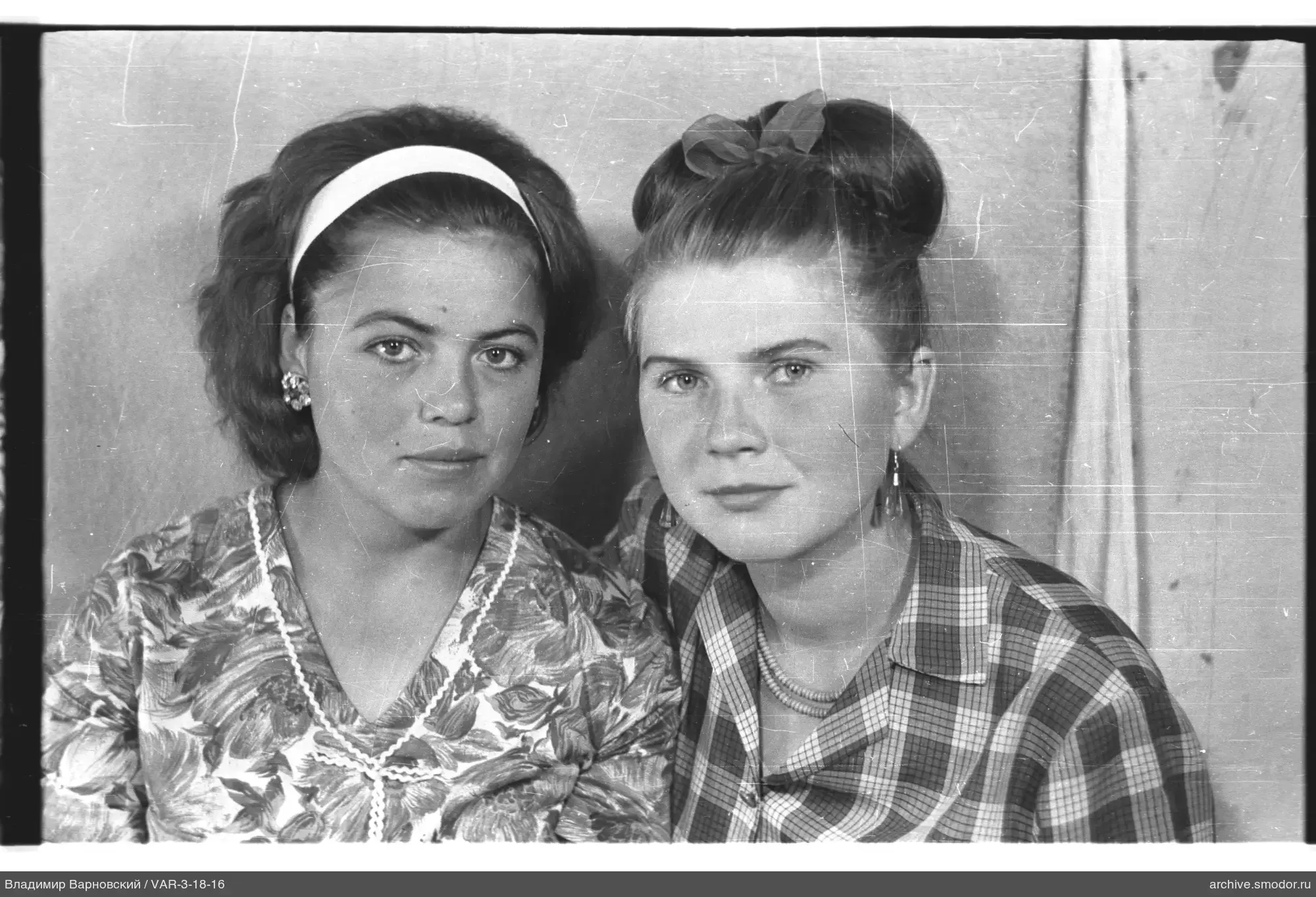 Two women in group portrait