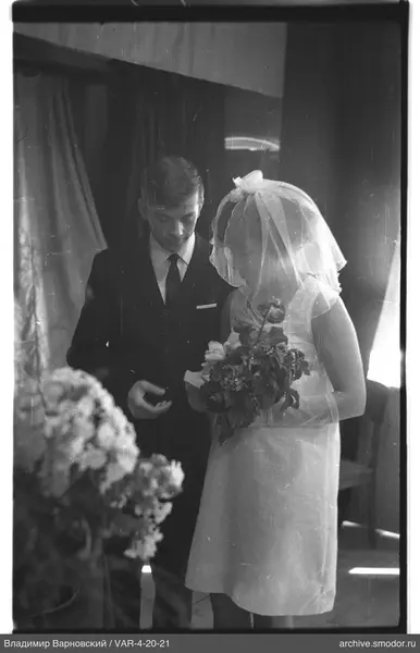 Man and woman in wedding attire