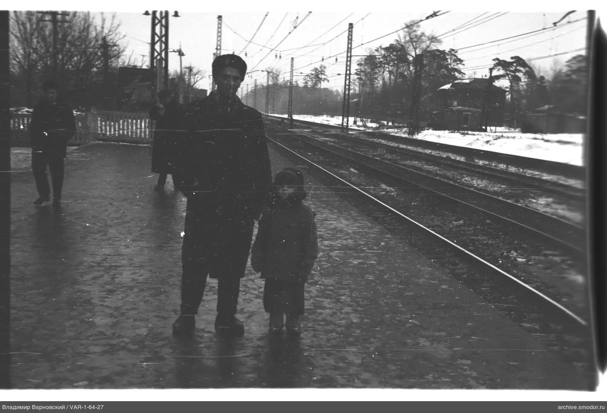 People on a railway platform
