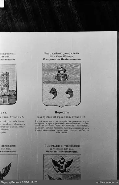 Wappen von Nerekhta aus dem Jahr 1779