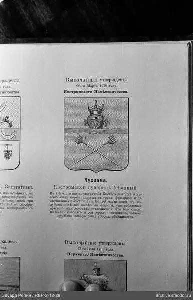 Wappen von Tschuchloma, Gouvernement Kostroma