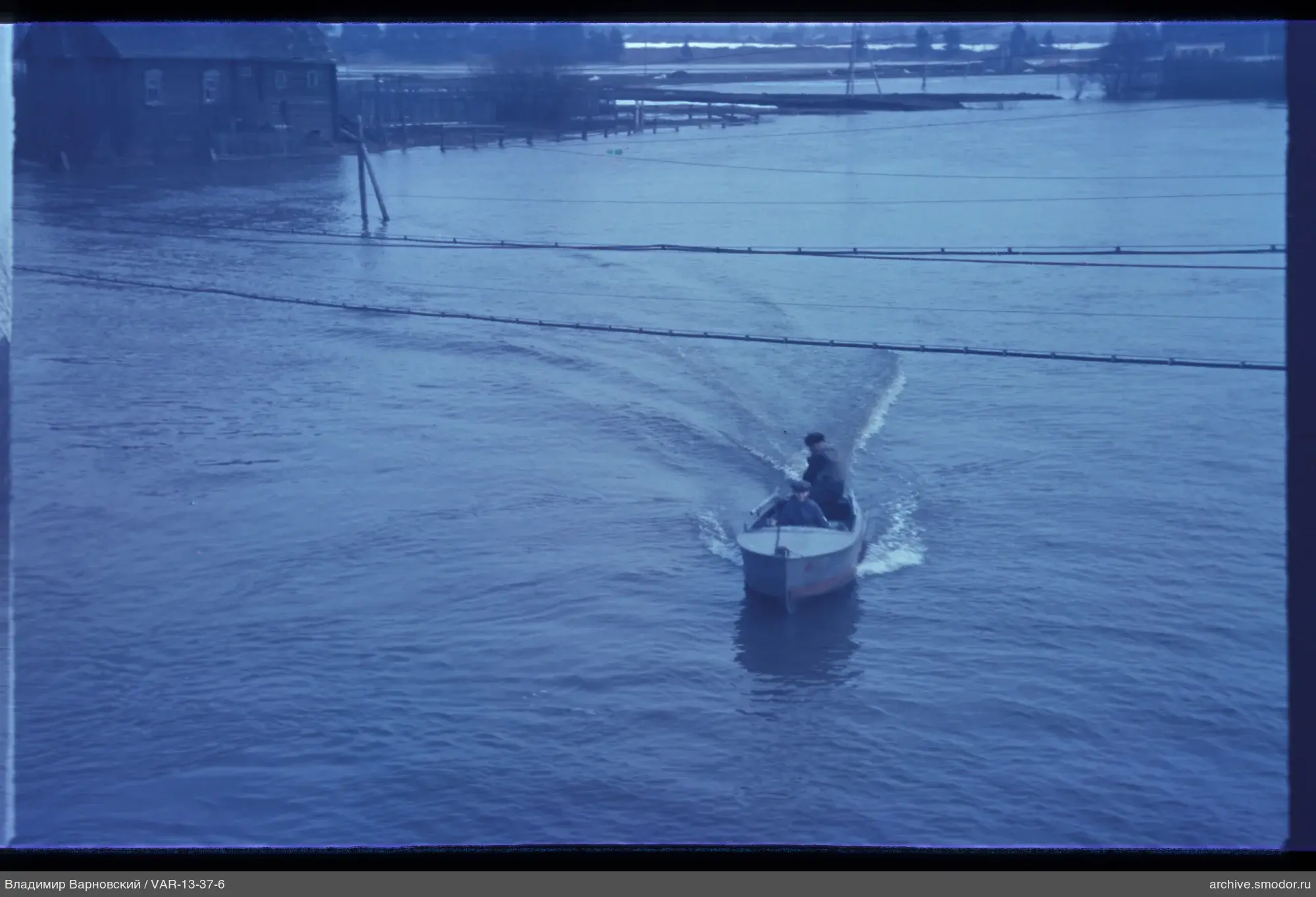 Motorboat with two men