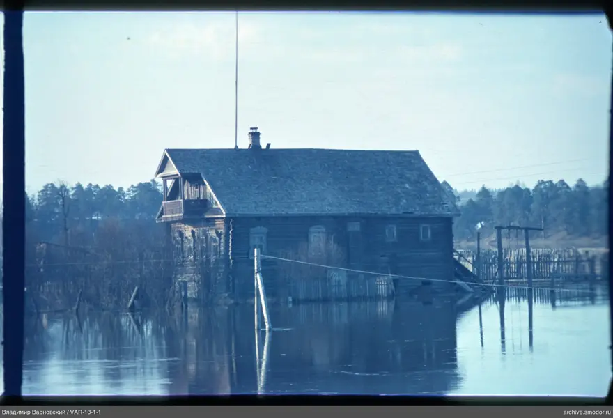Wooden house by the water