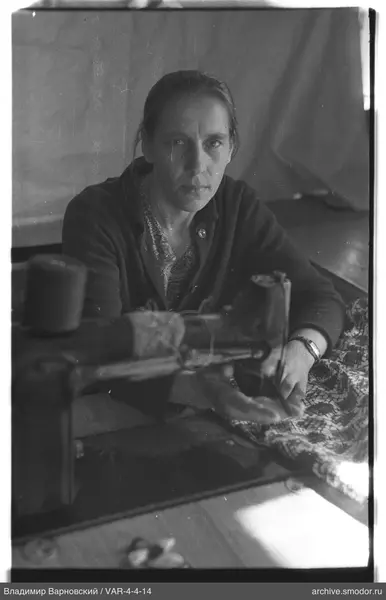 Woman at a sewing machine