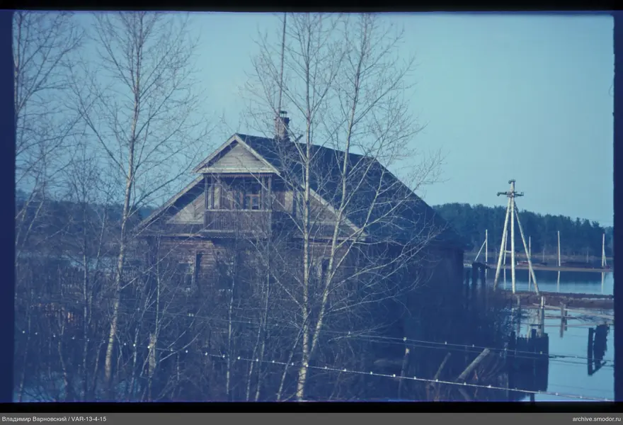 Wooden house with mansard window