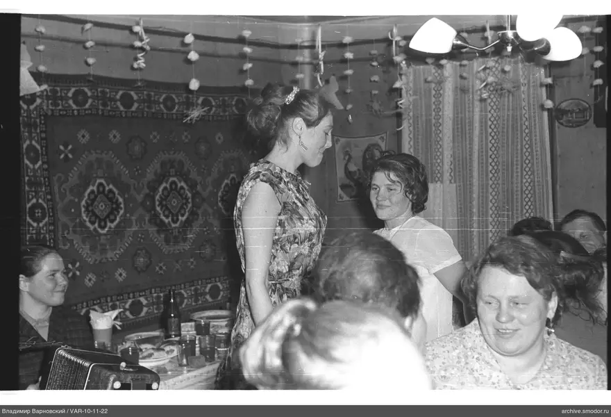 Women in a decorated room