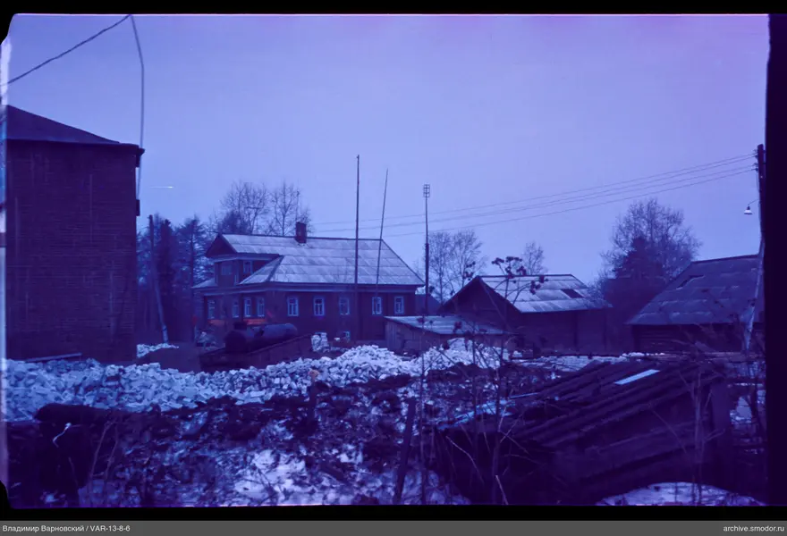 Wooden house and buildings