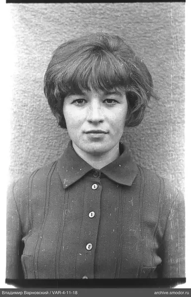 Portrait of a woman with striped shirt