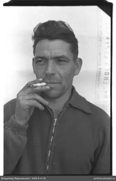 Portrait of a man with a cigarette