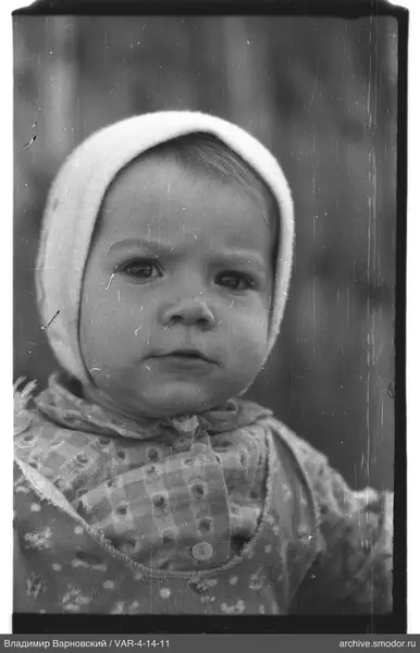 Child portrait with head covering