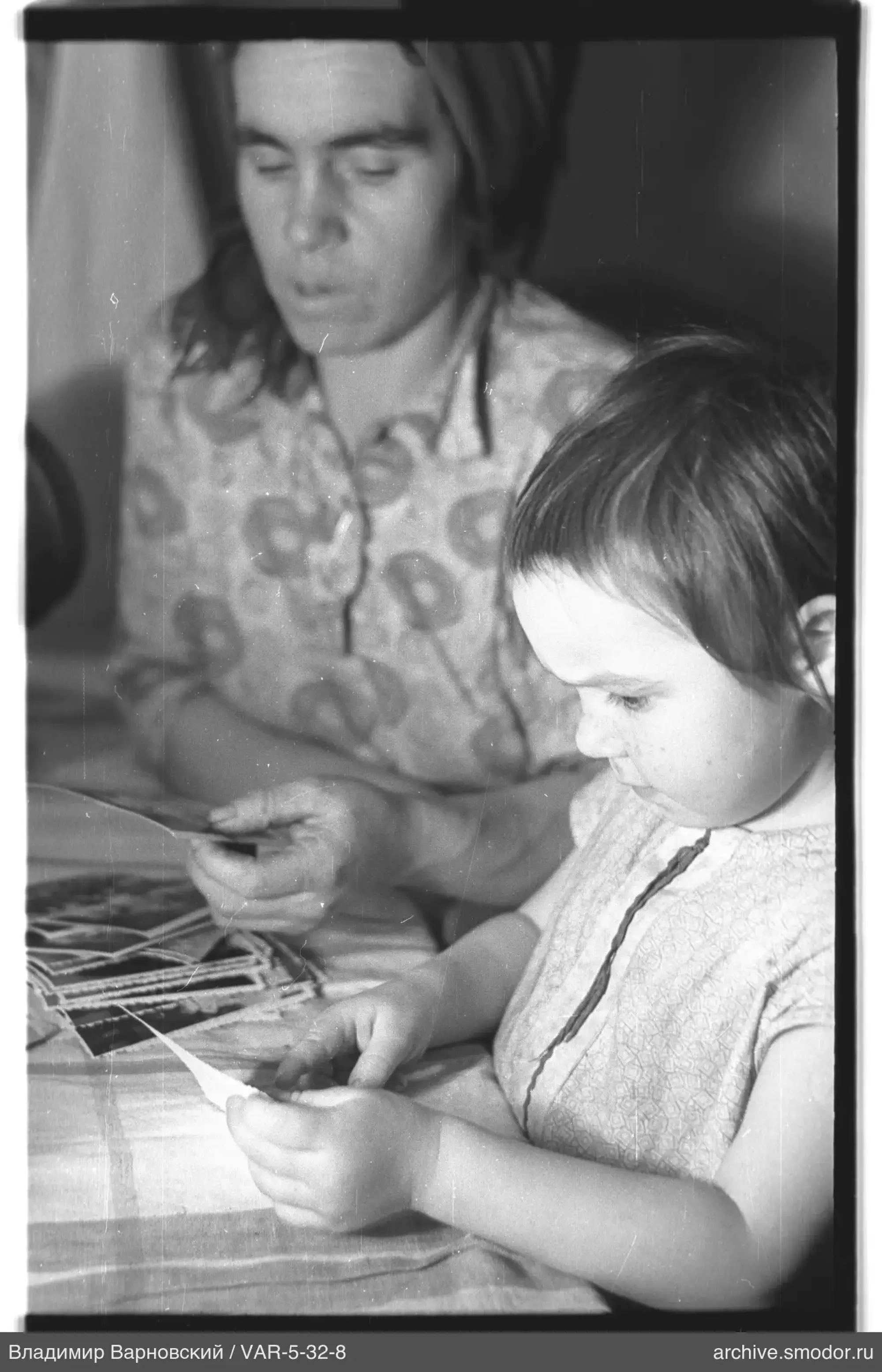 Woman and child at the table