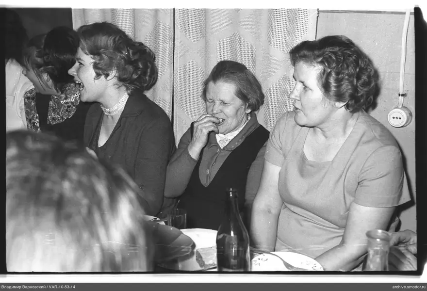 Group photo of women at a table