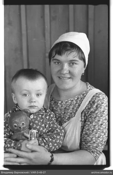 Portrait of a woman and a child