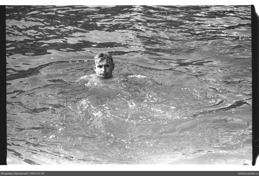 Man in water up to his chest
