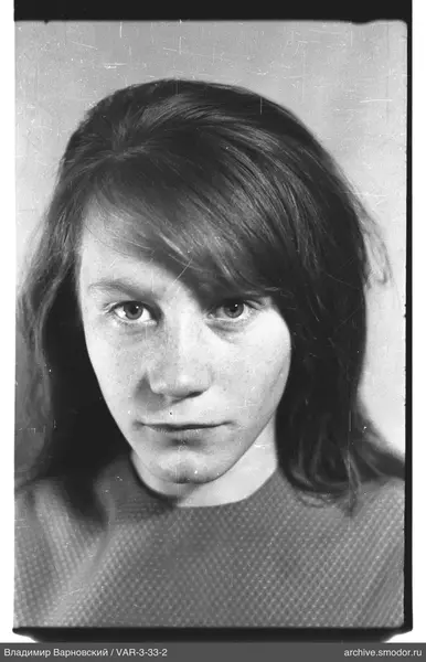 Portrait of a woman with long hair