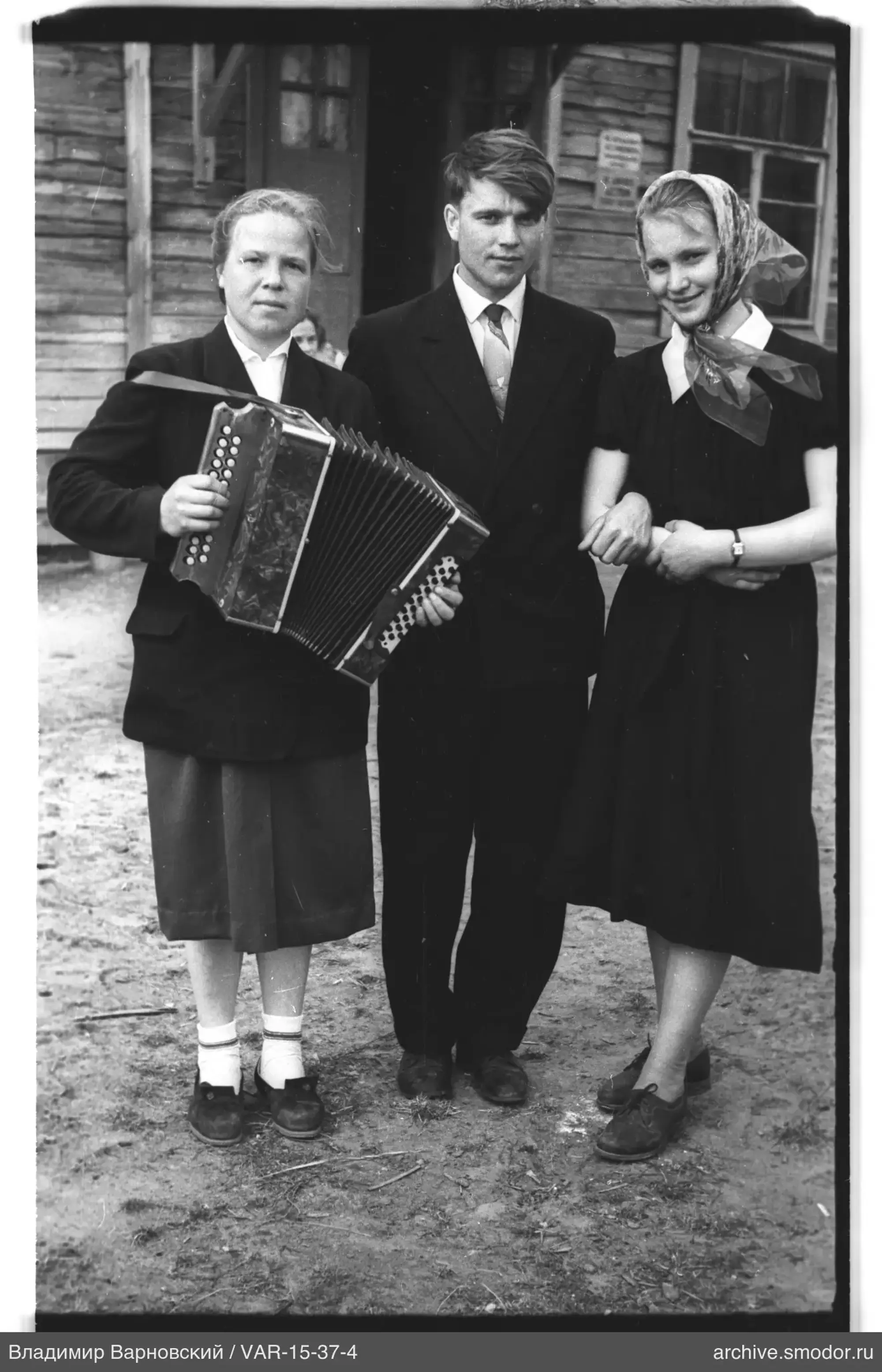 Group portrait of three people