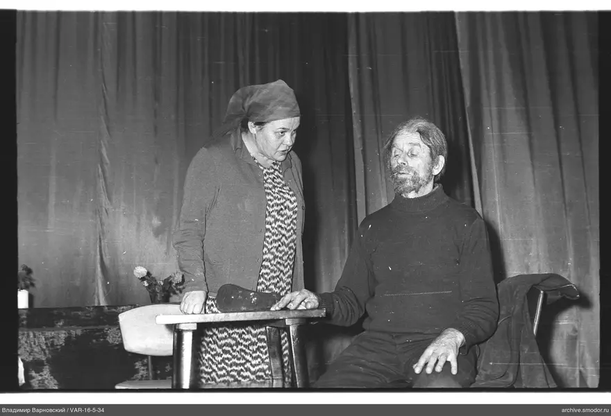Woman and man at the table