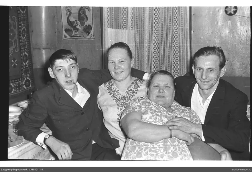 Group portrait on sofa