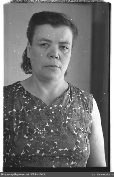Portrait of a woman in a floral dress