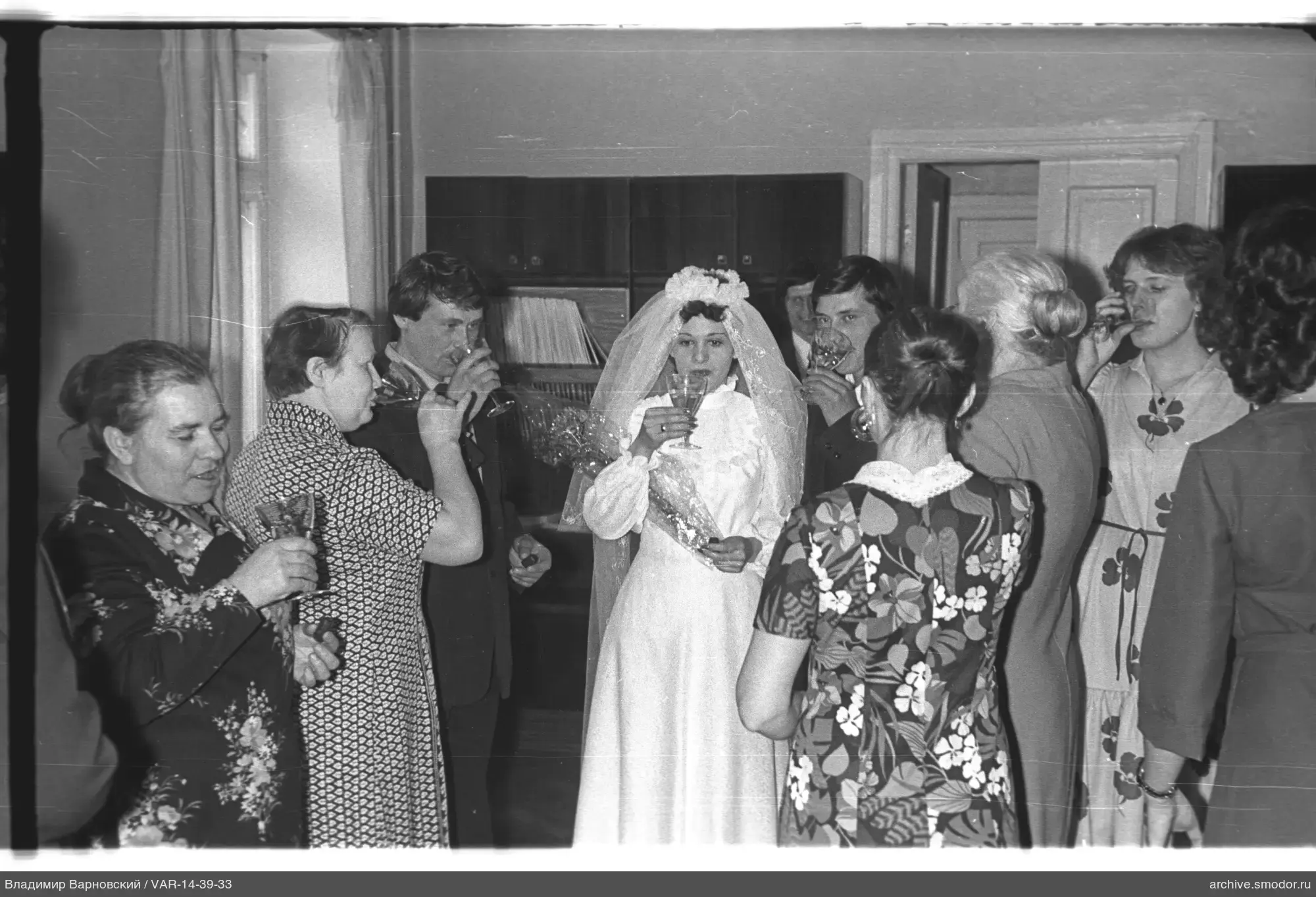 Group photo with bride and guests
