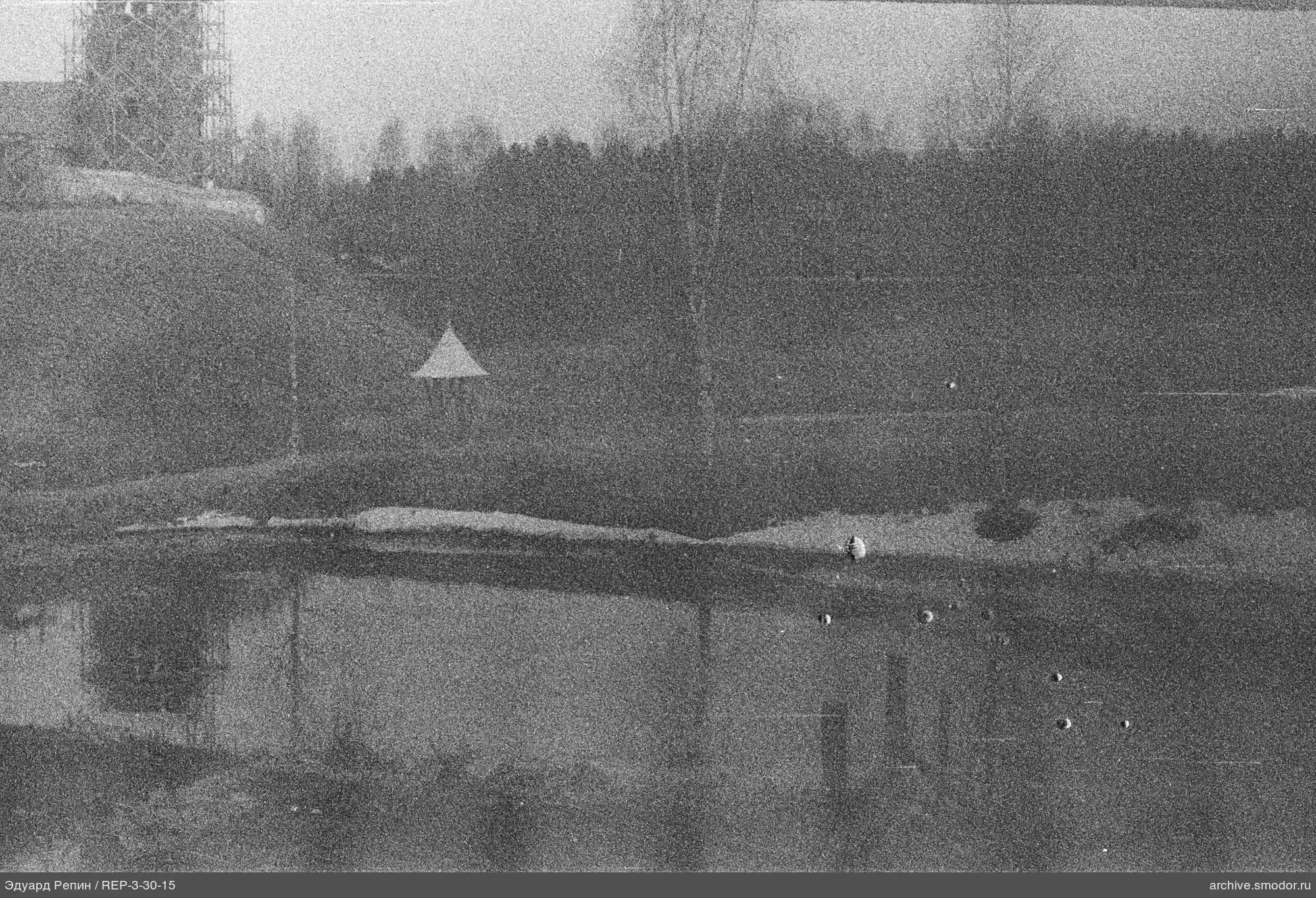 Gewässer mit Uferreflexion und Wald