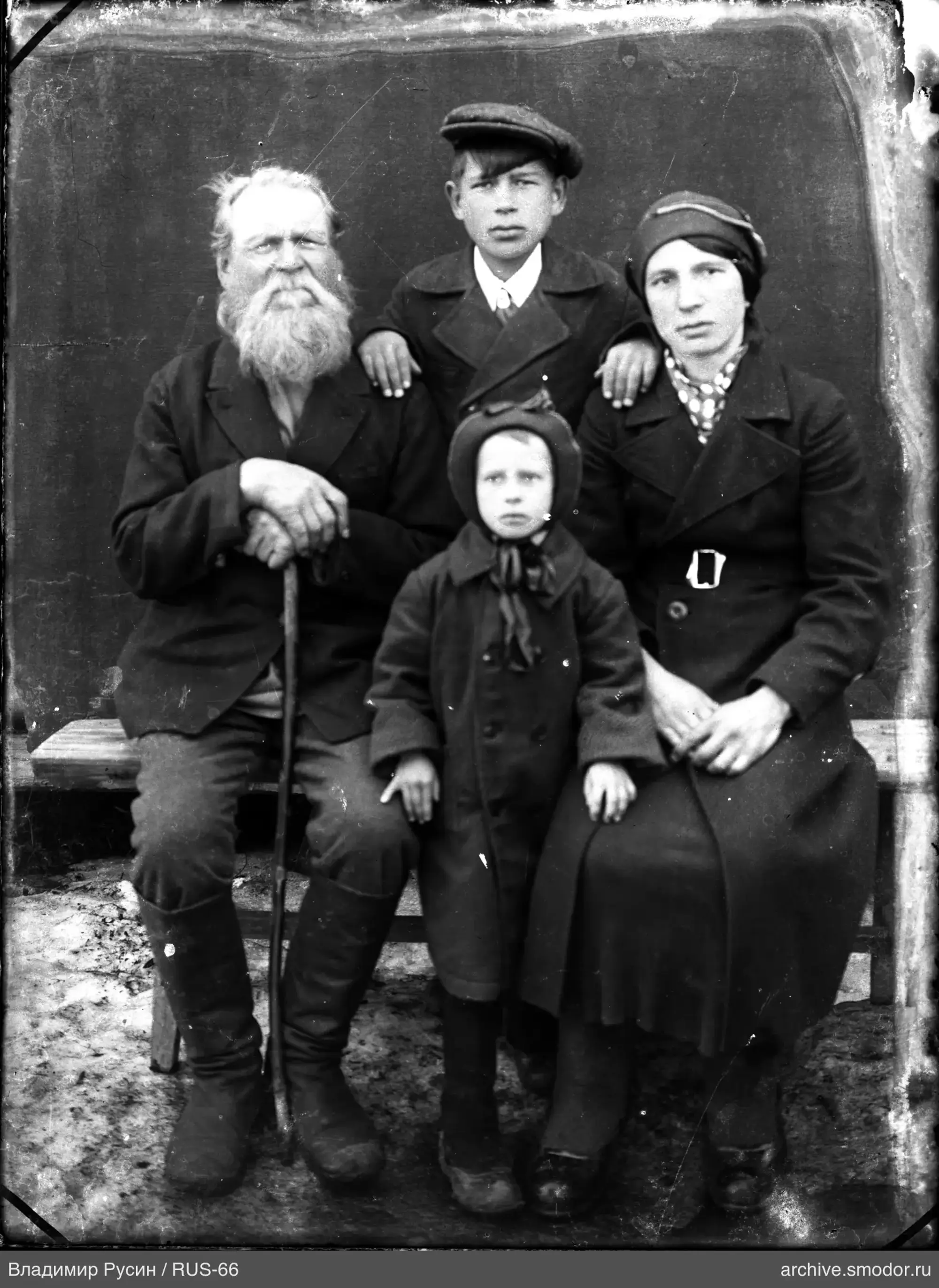 Group portrait on a bench