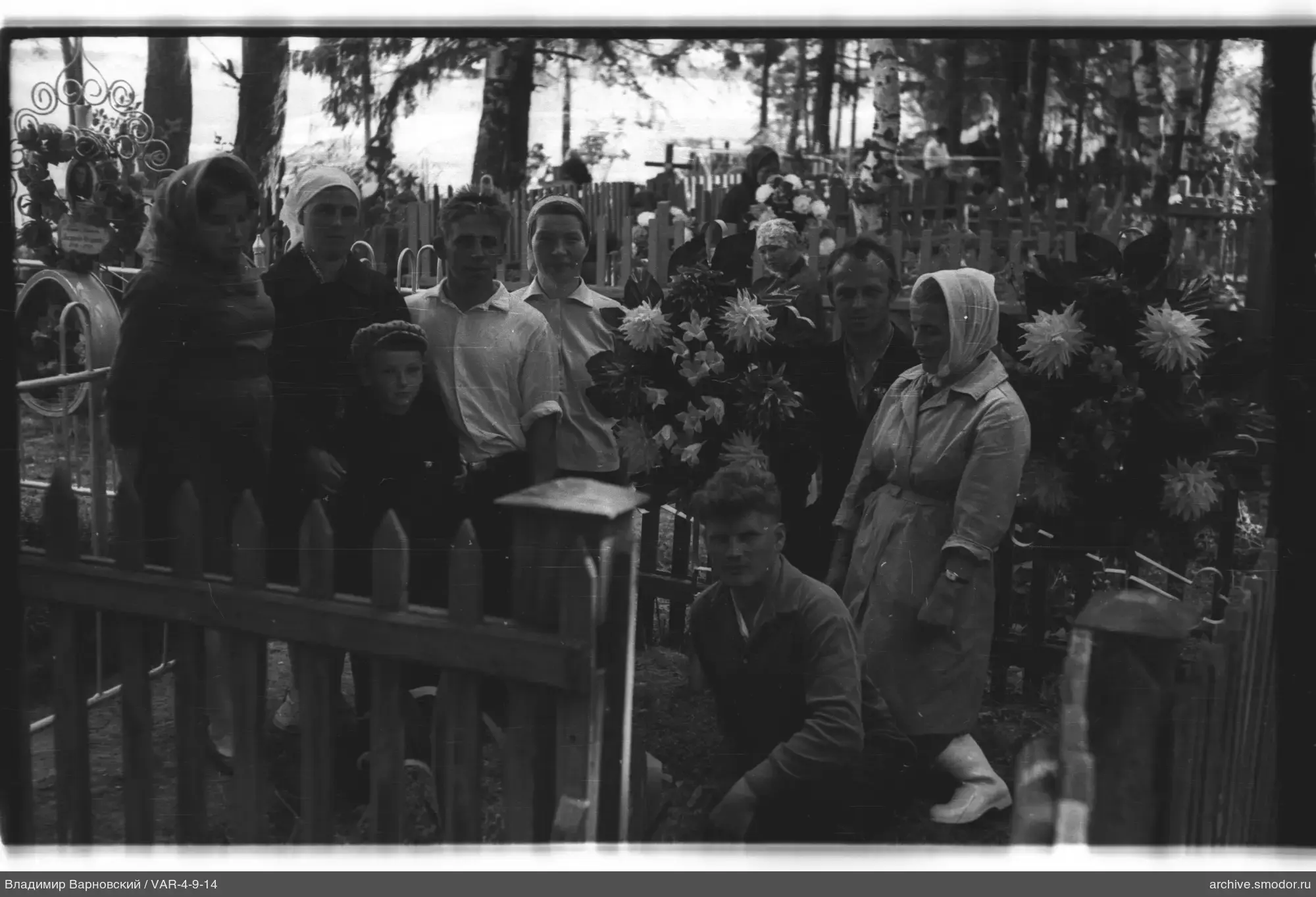 Group at the cemetery