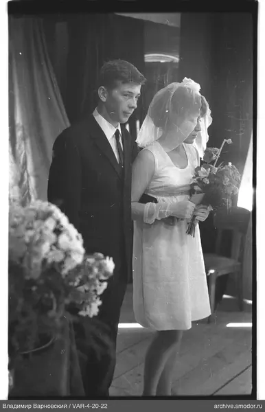 Man and woman in wedding attire