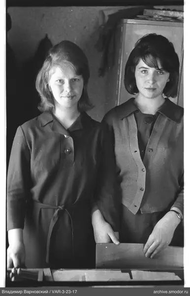 Portrait of two women from the waist up