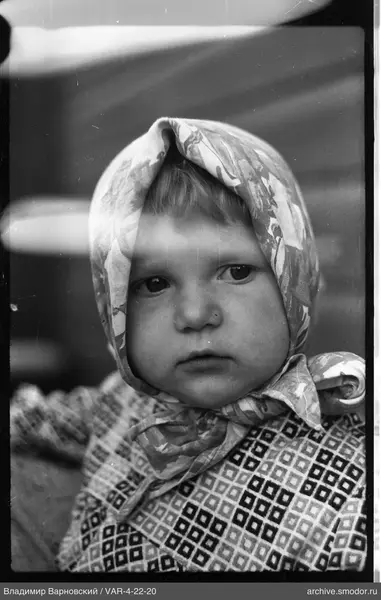 Child portrait with headscarf