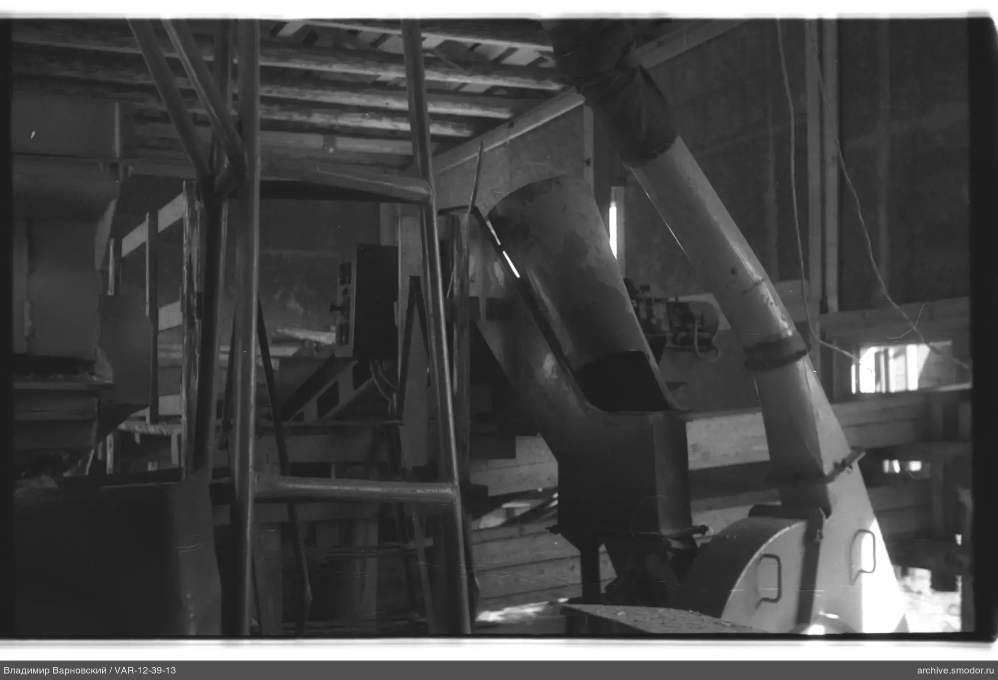 Interior room with industrial machine