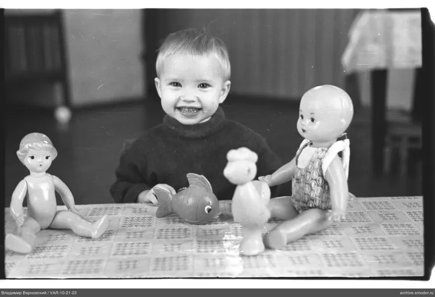 Child portrait with toys