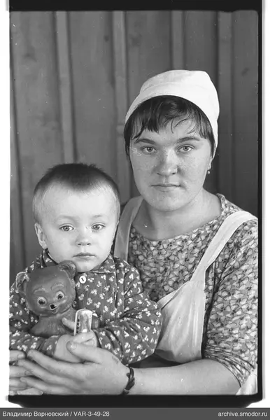 Portrait of a woman and a child