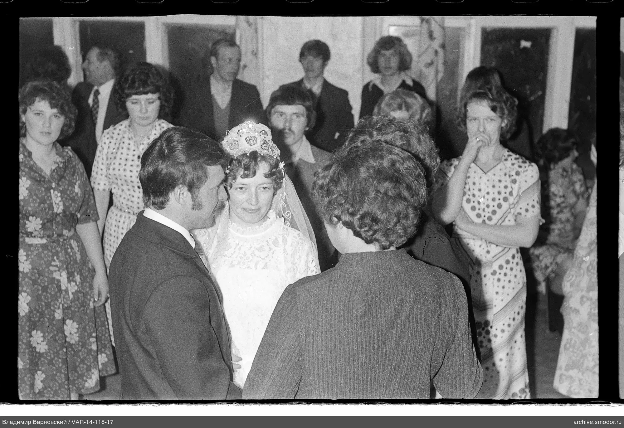 Central man and woman at event