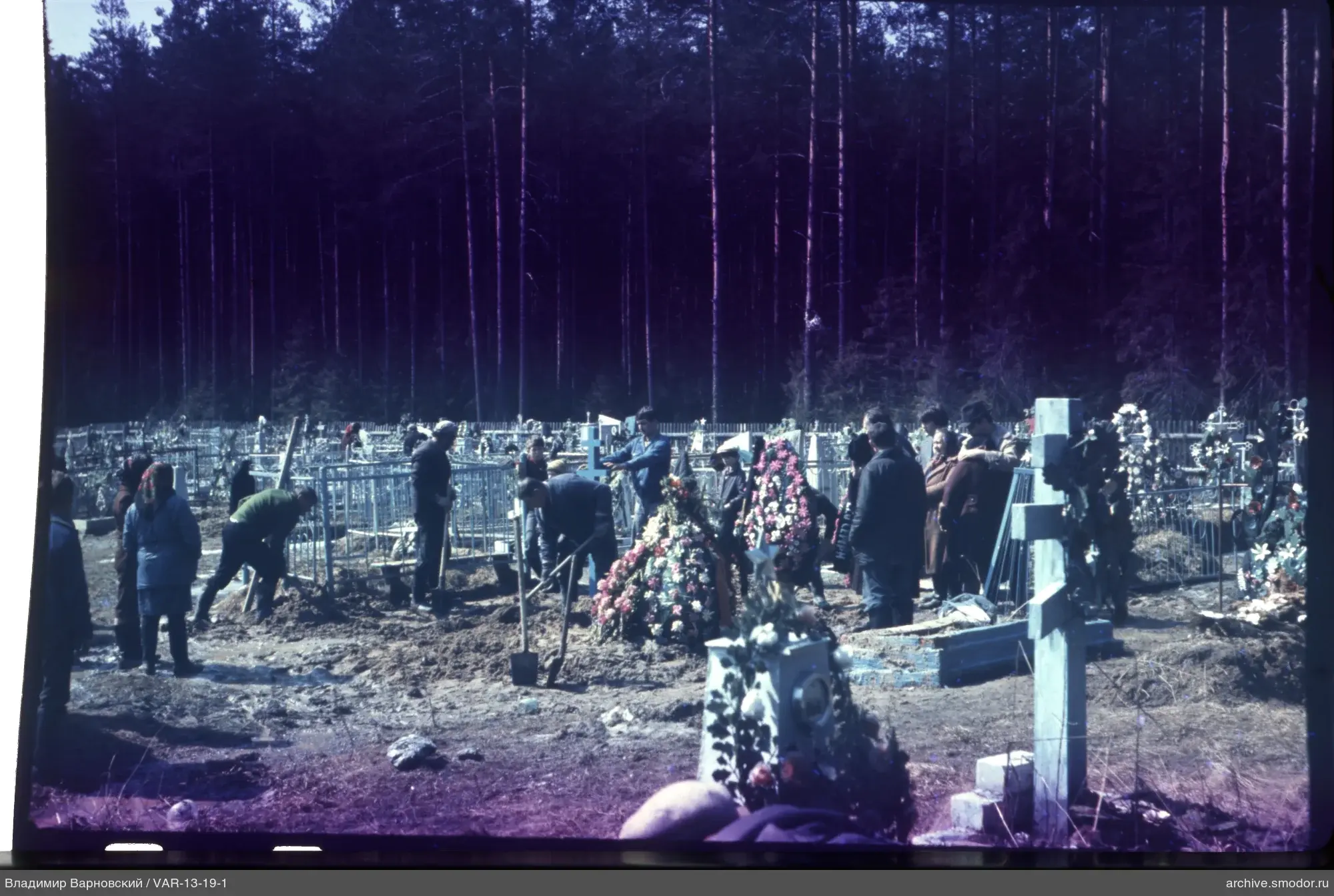 Arbeiten auf einem Friedhof
